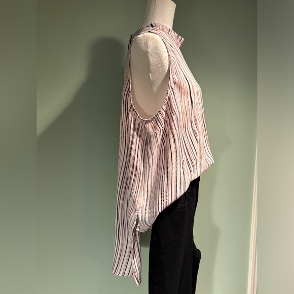 Apt 9 polyester sleeveless blouse pink and black striped size XXL - Picture 3 of 8